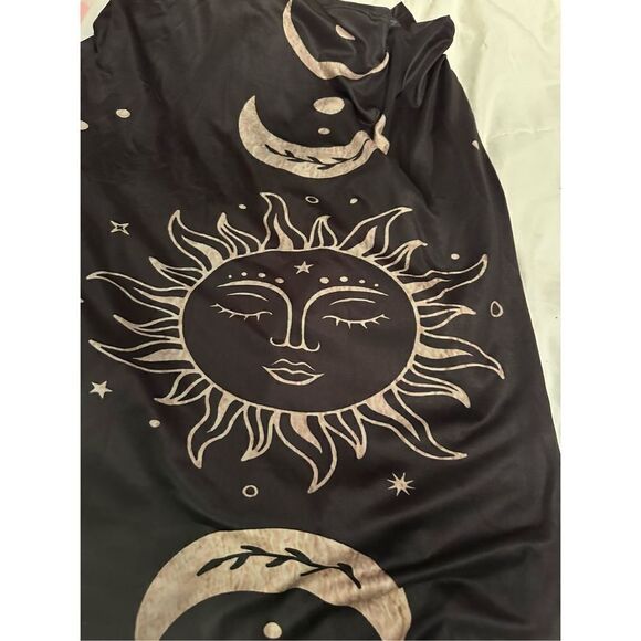 🌚🌛🌞Open front lightweight, casual cardigan, moon, and sun print, several size - Picture 11 of 13